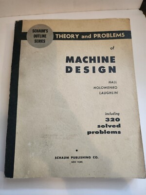 Theory And Problems Of Machine Design Schaums Outline Series USA 1961 