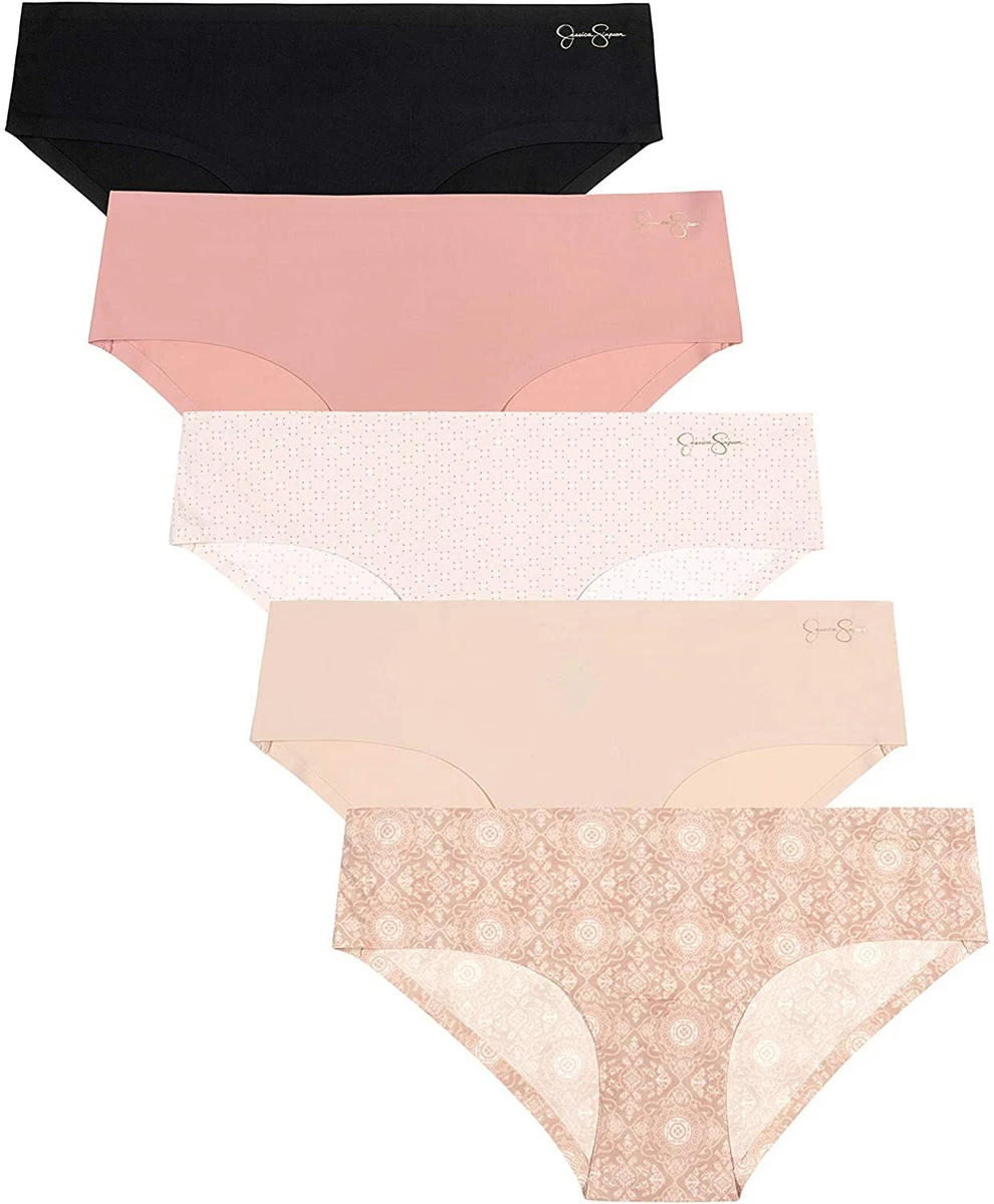 Jessica Simpson Women's Micro Bonded Hipster Panties, 5-Pack 