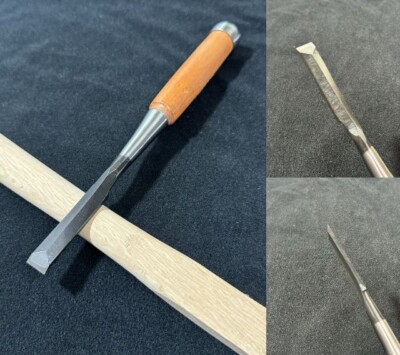 Japanese chisel Dovetail Shinogi nomi 鎬鑿 Takashiba 12mm White Steel#2 高芝郁夫