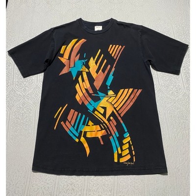 Vintage 1993 Gilda Marx Abstract Graphic T-Shirt Black One Size