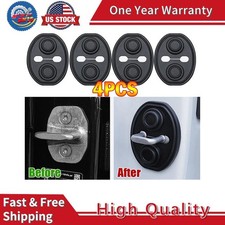 4pc Car Door Lock Protective Cover Silicone Shockproof Cushion Trim Accessories 4pc Car Door Lock Protective Cover Silicone Shockproof Cushion Trim Accessories
