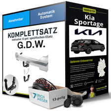 Für KIA Sportage IV Typ QL, QLE Anhängerkupplung abnehmbar +eSatz 13pol 18-