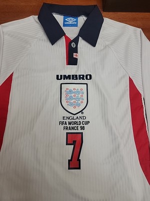 UMBRO イングランド代表 BECKHAM 7 シャツ 1998 Umbro England Home L/S shirt Beckham #7 France FIFA World Cup