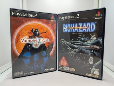 PS2 Resident Evil Biohazard Outbreak 1 &Vampire Night set Japan