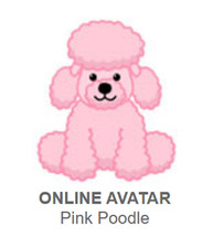 Webkinz Classic Pink Poodle Code Only  messaged 