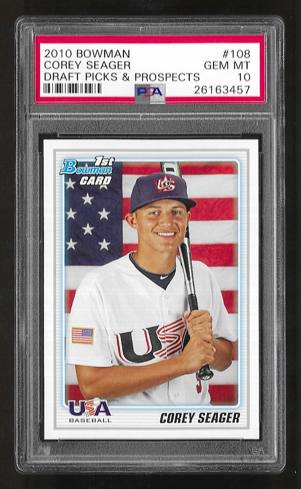2010 Bowman Draft Picks & Prospects BDPP108 Corey Seager RC Rookie PSA 10
