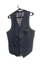Hart Schaffner Marx Men’s Medium Suit Vest Dots Pattern Formal Dress