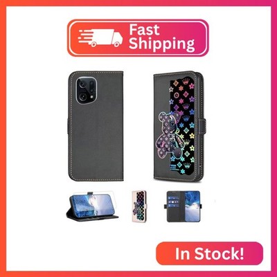 jioeuinly Case Compatible for Oppo Find X5 Phone Case Flip Stand Cover [with Tem