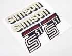 Simson S51 electronic sticker decor GDR moped gasoline resistant 4 pieces black/cream