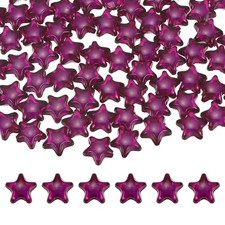200Pcs Dark Purple 11mm Acrylic Crystal Star Beads Spacer Beads for Decor