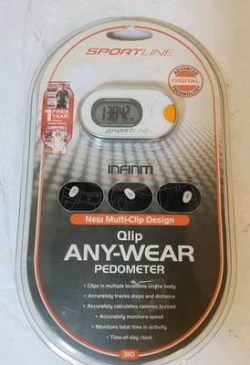 Sportline 310 Qlip Any-Wear Pedometer Infiniti Motion Sensor Step Counter NEW