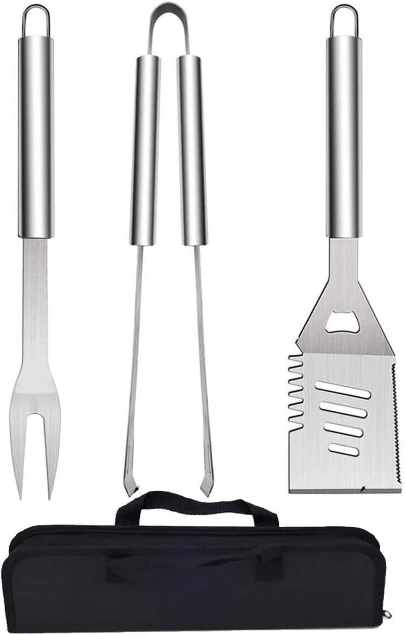 Set 3 Pezzi Da Griller | Accessori Per Barbecue E Griglia | Utensili Da Cucina Per Esterni - 2