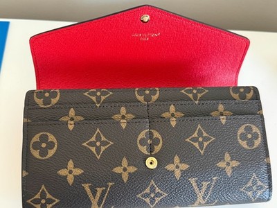 Louis Vuitton Sarah Wallet Monogram Coquelicot Red, Tags and Orginal package.