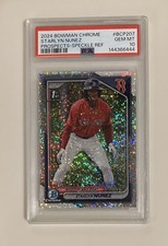 STARLYN NUNEZ 2024 BOWMAN CHROME PROSPECTS SPECKLE REFRACTOR /299 PSA 10