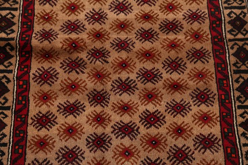 Tribal Brown Wool Hand-knotted Balouch Afghan Oriental Rug Accent Carpet 3x5 - Picture 4 of 17