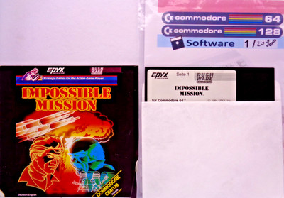 COMMODORE 64/128 -- IMPOSSIBLE MISSION (RUSHWARE/EPYX - DISK) *