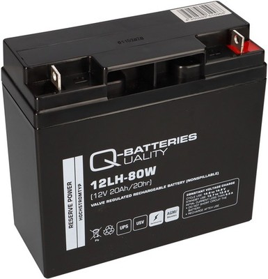 Q-Batteries 12LH-80W 12V 20Ah Blei-Vlies-Akku AGM Hochstrom USV UPC