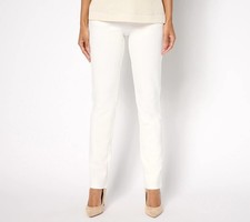 Belle by Kim Gravel Ponte Hollywood Waist Pants - Cream More Sizes a667603