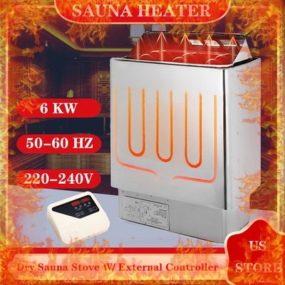6/9KW 240V 460CU.FT Stainless-Steel Dry Sauna Heater Stove with Digital Control