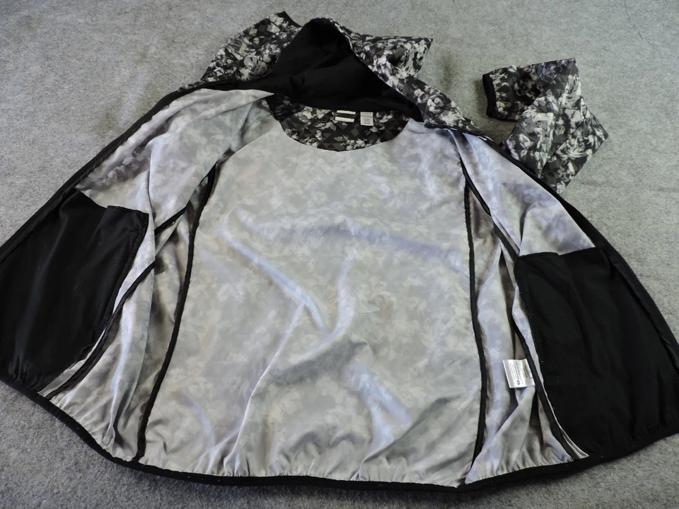 Cortavientos Everlast Sport para mujer XL negro gris camuflaje ligero con cremallera empaquetable Foto 3 de 4