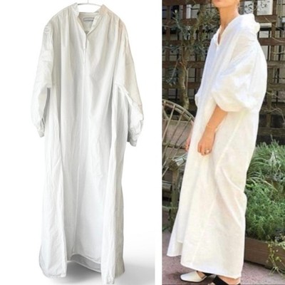 TEN × Ron Herman Kaftan Dress White Free Size Cotton