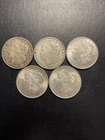 1921 Morgan Silver Dollar —lot of 5