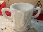 vintage Westmoreland Milk Glass Paneled Grape sugar bowl