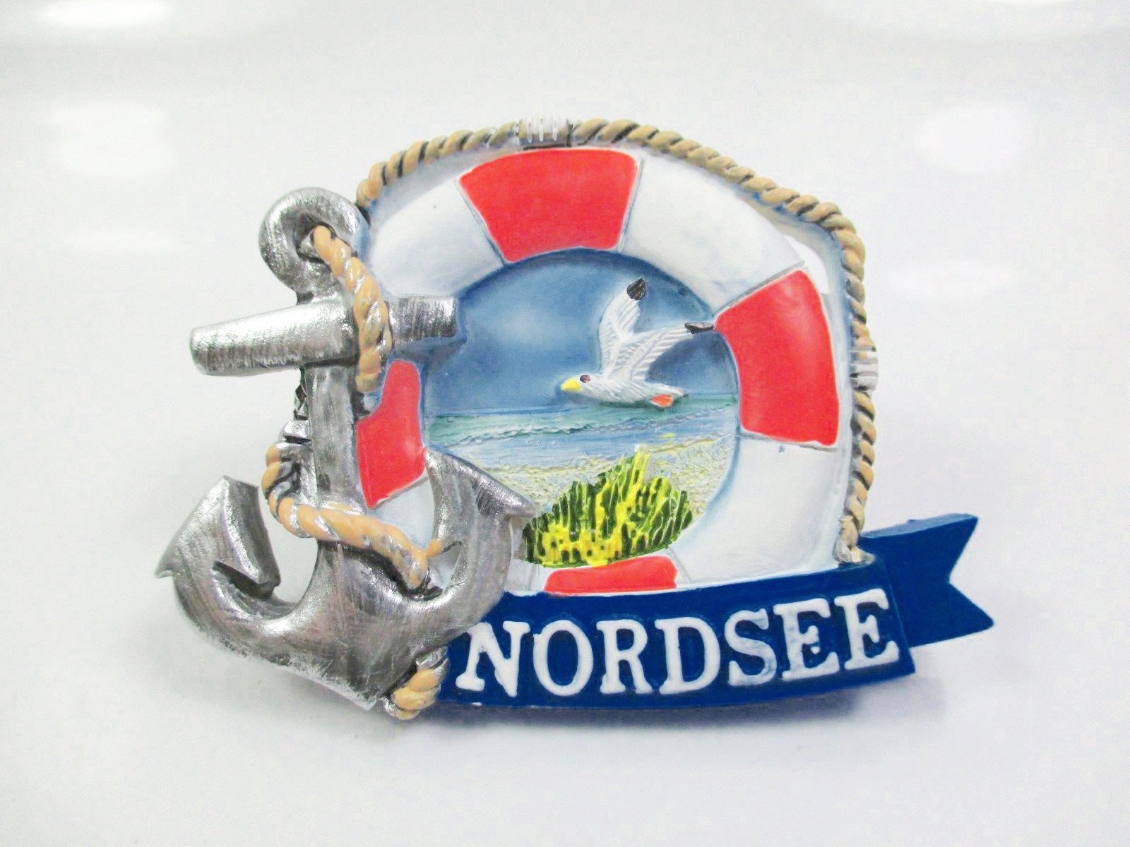 North Sea Anchor Lifebuoy Seagull Premium Magnet Poly Souvenir Germany (112)