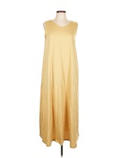 Uniqlo Women Yellow Casual Dress L