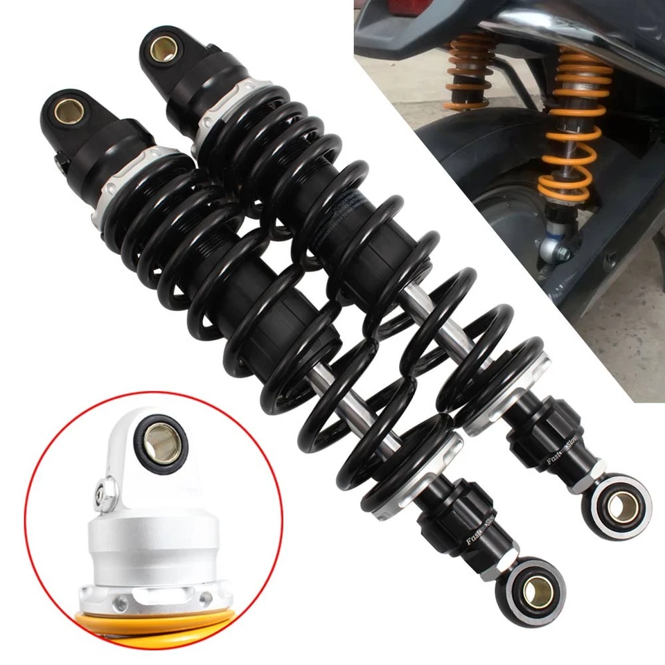 Amortiguadores traseros negros 14" 360mm suspensión universal para Suzuki Kawasaki Foto 3 de 4