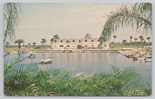 Myakka River Manor Venice Florida Postcard Vintage Nautical Mobile Home Colony