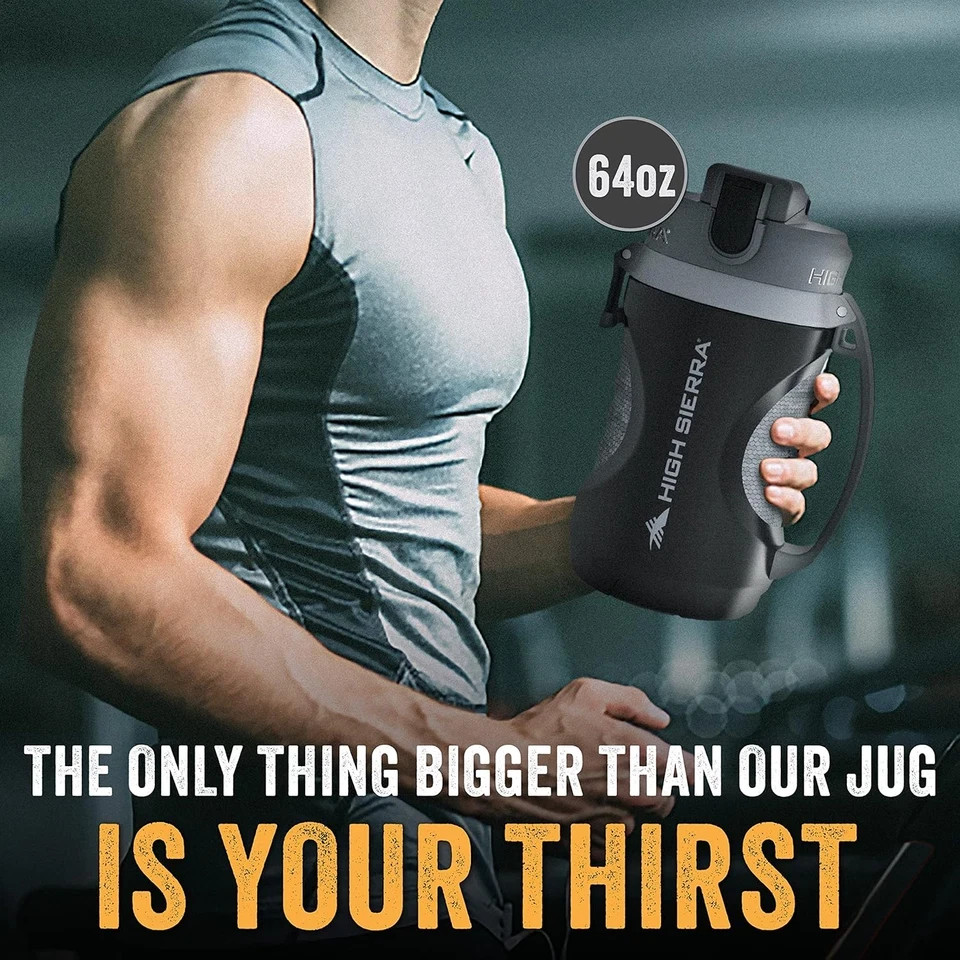 64 Ounce Insulated Water Bottle &ndash; 64 Oz Water Jug, Double Wall Insulation, Leakp