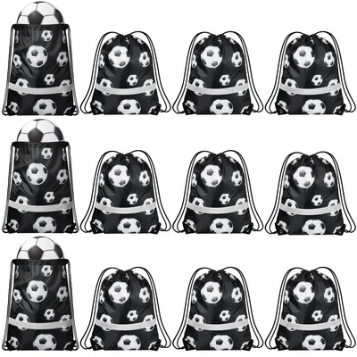 12 Pcs String Bags Drawstring Back Sack with Reflective Stripe String Bags fo...