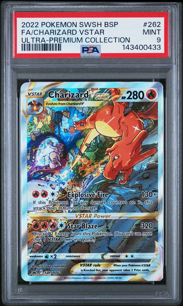 PSA 9 Charizard Vstar Full Art #262 2022 Pokemon Black Star Promo