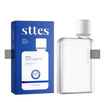 Spearmint White Oil Pulling Rinse Cold-Pressed Coconut Mouthwash Teeth Whitening
