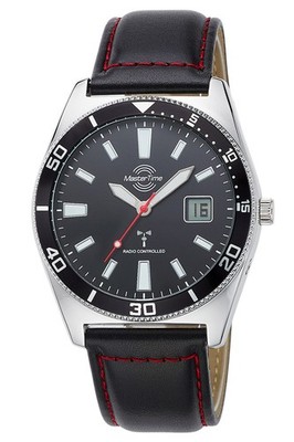 MASTER TIME Herrenuhr Funk Super Power Schwarz MTGA-10860-21L