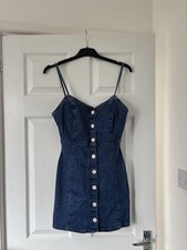 Zara Button Denim Mini Dress Size M