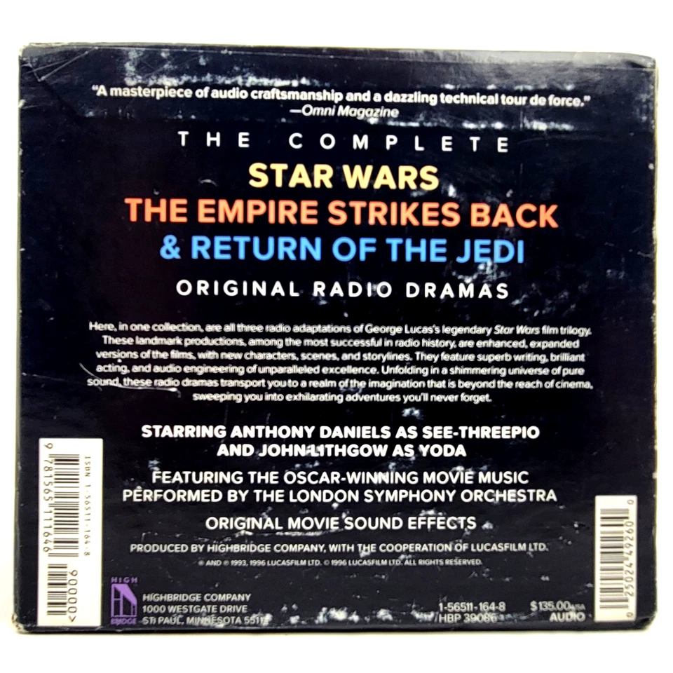 Star Wars Original Radio Drama Complete Trilogy 15 CD Box Set - Imagem 3 de 4