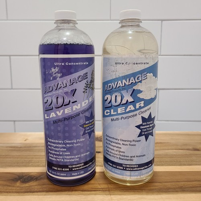 #ad ADVANAGE 20X Multi Purpose Cleaner Clear amp; Lavender 2 Pack 32oz Concentrate NEW $73.95