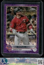 2022 Topps Chrome #22 Josh Donaldson Purple Speckle Refractor SN /299 Twins 9.1G