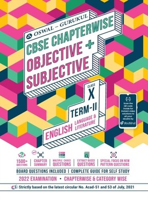 Oswal - English Chapterwise Objective  Subjective for CBSE Class 10 T - X555z