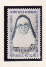 🦬Timbre France N°1291 - Luxe ** - Mère Elisabeth - MNH** - 1961🦬