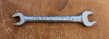 S-K Lectrolite Double Open End Wrench 3/8” 7/16” #0-1214 Made in USA -- Lot 3382