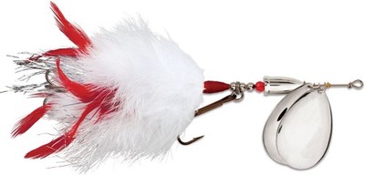 Blue Fox Vibrax Super Bou Twin 10 Fishing Lure White Red
