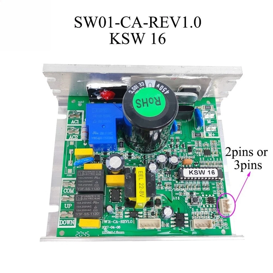 SW01-CA-REV1.0 KSW26 KSW16 KSW13 Treadmill Motor Controller for Reebok OMA - Image 2 of 4