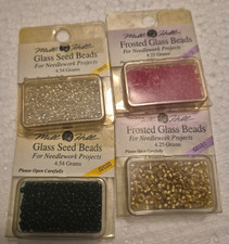 Seed Beads Mill Hill Craft Needlework Frosted Glass Set of 4
