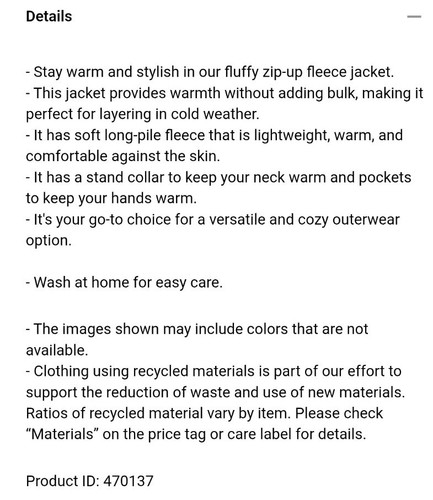UNIQLO Fluffy Yarn Fleece Full Zip-Front Jacket Stand-up Collar Super Soft XXS - Picture 6 of 11
