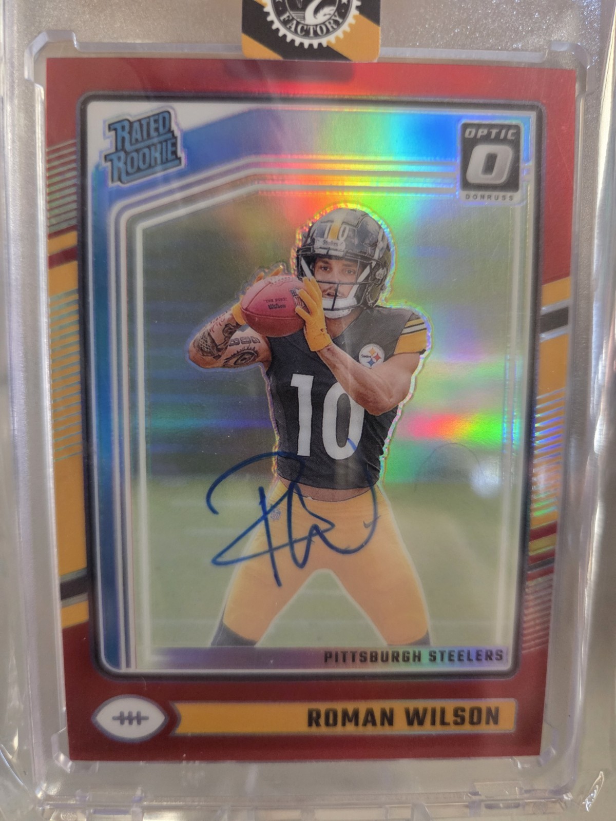 2024 Panini Donruss Optic Red Rated Rookie Roman Wilson Autograph #'d 44/75