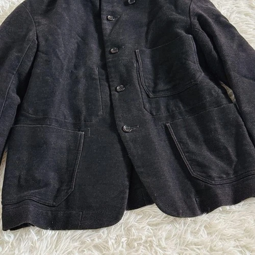 45R 45rpm Mole 908ALL Coverall Jacket Black Cotton Stand Collar Size 2 M Japan image 5