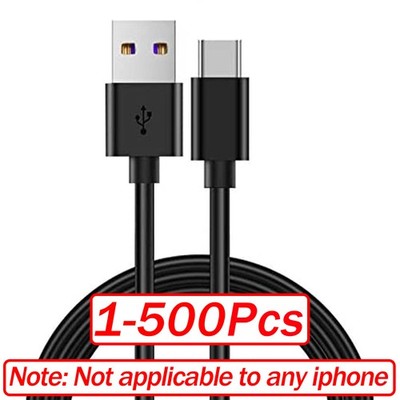 USB A To Type-C Data Cable 5A Fast Charging Charger Cord For Android Samsung Lot